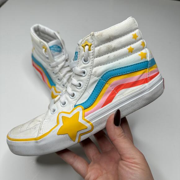 Vans Other - Vans sk8-hi White Rainbow Star Sneakers